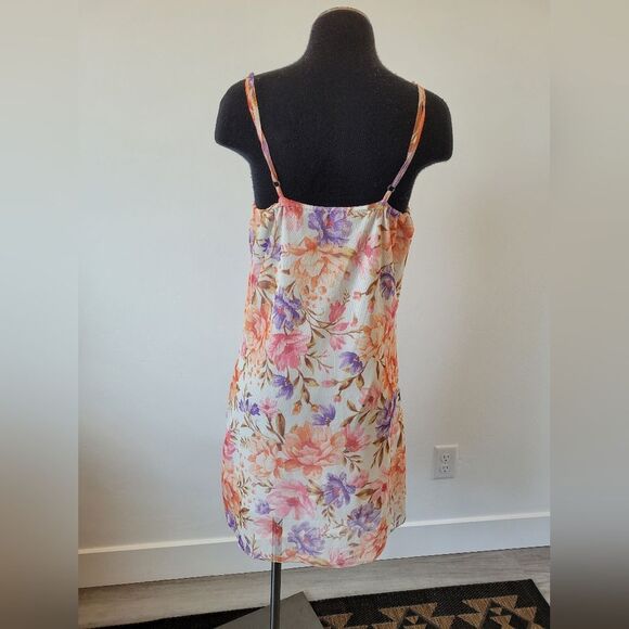 Luna Moon Floral Dress Y2K Babydoll Empire Waist Fairycore Whimsical Dainty L - Picture 5 of 11